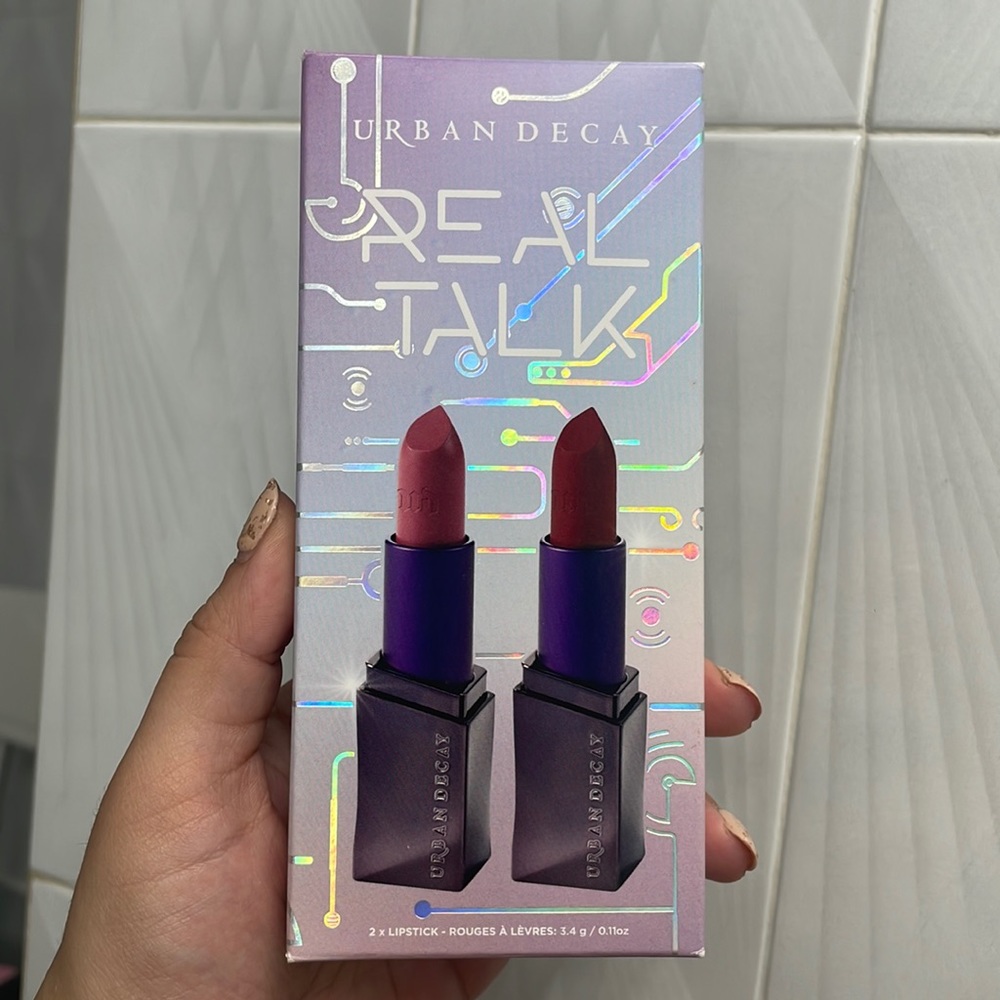 Urban Decay real talk 2 lipsticks in call back cream and back talk matte (new)